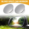 Unique Bargains Universal Blind Spot Car Mirrors 360 Degree Adjustable 1 Pair - 2 of 4