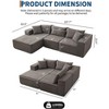 108" Modular Cloud Sectional Couch with L-Shape Chaise, Modern Modular Sofa with Deep Seat, Oversized Sofa Sleeper, No Assembly Required, Left Facing - 3 of 4