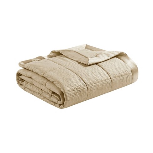 King blanket with online satin trim