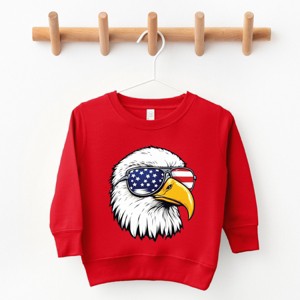 The Juniper Shop Patriotic Eagle Sunglasses Toddler Sweatshirt - 1 of 4