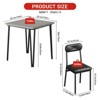 Dining Table Set , Kitchen Table with Upholstered Chairs for Kitchen Room and Small Spaces ( Table with 2 Upholstered Chairs) - 2 of 4