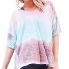 Women's Cotton Blend Tie Dye V Neck Distressed Casual Top - And The Why M - 2 of 4