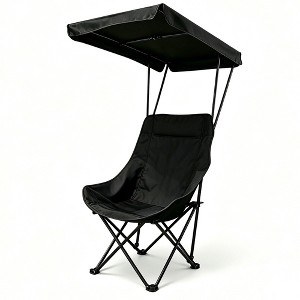Camping Chair with Canopy, 300LBS Support, Heavy Duty Beach