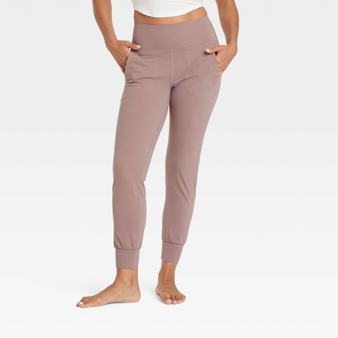 Royalty For Me Women's Petite High-Rise Jogger Pants – Distressed Details, Tapered Cuffs, Side Pockets