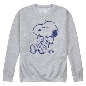 Men's - Peanuts - Snoopy and Woodstock Dance Party Graphic Fleece Sweatshirt - 1 of 4