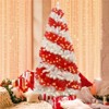 TIRAMISUBES 4/5/6-Inch Christmas Tree Fir Tree with LED Lights Pvc Hinges Branches for Christmas Indoor and Outdoor Holiday Decoration - 3 of 4