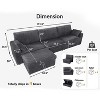 Vipbear Beige Extra Large Modular Sectional Sofa,Comfy Corduroy Modern Oversized 4-Seat Sectional Couch with Deep Seat,Tool-Free Assembly - 2 of 4