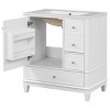 30" Bathroom Vanity with Sink, Modern Under Sink Cabinet with 1 Door, Shelf and 3 Soft-Close Drawers for Bathroom or Powder Room – Cuddlewood - 3 of 4