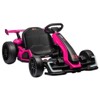24V Go Karts for 6-12 Kids, Electric Ride on Drift Car with 2 x 150W Powerful Motors, 8mph Max Speed, Safety Belt, Music, Max Load 110lbs Ride on Toy - 2 of 4