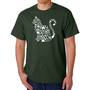 LA Pop Art Cat Claws - Men's Word Art T-Shirt - 1 of 4