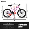 VASIP 24" Women Girls Mountain Bike, Disc/V Brakes 21 Speeds Women Bike, Sturdy Steel Frame and Suspension Fork for Trail Snow Commuter - 3 of 4