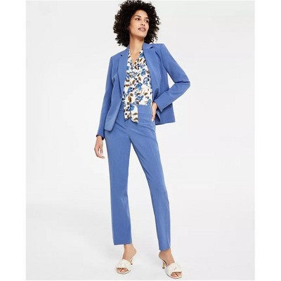 Kasper Womens One-Button Blazer Jacket, Blue, 8P
