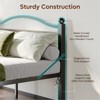 Pinmoco LED Headboard Bed Frame with Charging Station, 16.5" Storage Metal Platform Bed, Gray - 4 of 4