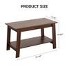 Garvee 31.49" Industrial Coffee Table, Farmhouse Nightstand Set of 2-Tier Storage Side Tables with Rustic Wood Finish for Bedroom/Living Room - 2 of 4