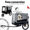 Lyngins Large 2-in-1 Bike Trailer & Push Cart for Pets with Detachable Bike Hitch & Push Handle, Convertible Dog Stroller with All-Terrain Wheels - 2 of 4