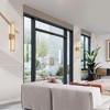 LNC Latreia 1-Lights 24.3" Modern Luxury Rectangle Integrated LED Crytal Wall Lights, Gold with Crystal Glass - 4 of 4