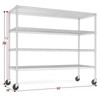 HOMDOX 2400LBS 4-Tier Heavy Duty Metal Storage Rack, 60"W x 18"D x 72"H Adjustable Wire Metal Shelves for Storage, Free Standing Storage Shelf Units - 2 of 4