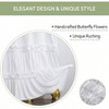 Ruffle Shower Curtain, Ruched Microfiber Vintage Bow Tie Bath Curtain with 12 Buttonholes, 72 Wx 72 H, White - 2 of 4