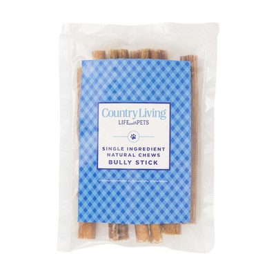 Country Living All-Natural Beef Bully Stick Dog Treats – All-Natural, High-Protein, Healthy Snacks for Dogs – 6" Standard (10-Pack)