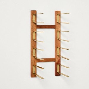 15" Wall Mounted Wood Book Rack - Hearth & Hand™ with Magnolia - 1 of 4