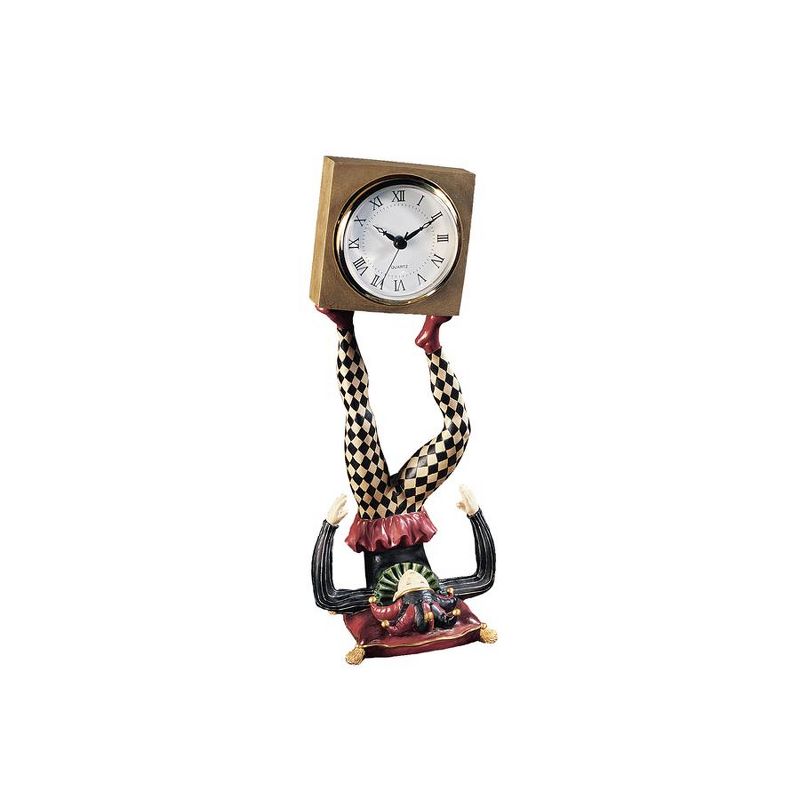 Design Toscano Juggling Time Harlequin Jester Sculptural Clock, 1 of 4