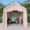 GustoWave 10x15FT Outdoor Portable Storage Shed with Roll-Up Door for Motorcycle, Garden and Tools - 2 of 4