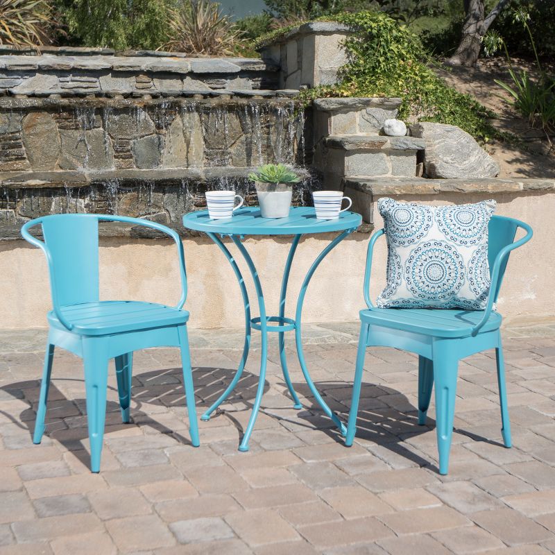 Colmar 3pc Cast Iron Patio Bistro Set - Christopher Knight Home, 1 of 6