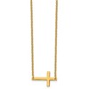 Chisel Stainless Steel Polished Yellow IP-plated Sideways Cross on an 18" Cable Chain Necklace - 4 of 4