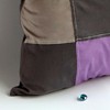 Slickblue Passion Decorative Patchwork Cushion - 19.7", Knitted Fabric, Hidden Zipper, Modern Style Pillow - 2 of 3