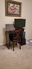 Details about   Sauder Beginnings Computer Desk in Cinnamon Cherry 