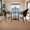 LeisureMod Bristol 27" Round Dining Table – MDF Top with Walnut Steel Pedestal Base, Modern Kitchen & Dining Room Accent Table for Small Spaces - 2 of 4