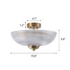 LLHZSY Modern Ceiling Light 3-Light Semi Flush Mount Light Fixture 15 4/5" Wide Gold Small Square Clear Glass for Bedroom Hallway Kitchen Dining Room - 4 of 4