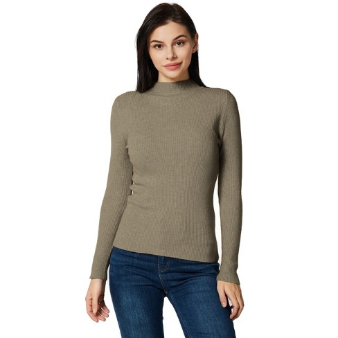 Womens mock turtleneck clearance tops