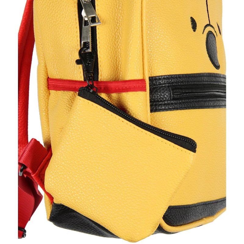 Disney Winnie The Pooh Hunny Lovin' Textured Faux Leather 3D Ears Mini Backpack Yellow, 4 of 7