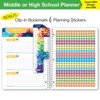 Global Datebooks Secondary Student Planner AY 2024-2025 - Block Style - 8.5"x11" (Kraft Doodles) - 2 of 4