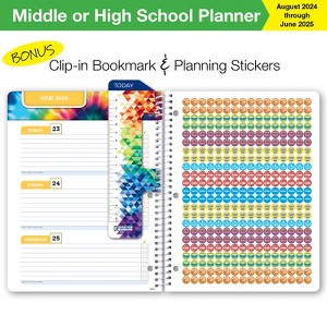 Global Datebooks Secondary Student Planner AY 2024-2025 - Block Style - 8.5"x11" (Painted Globe) - 1 of 4