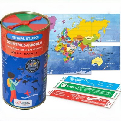 NAYSAYE Smart Sticks Countries of The World Game, Gifts for 8-12 Year Old, Cool Learning Gift Idea for Teenage Boys & Girls, 4.2"*4.2"*6.9"
