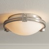 Possini Euro Design Deco Modern Ceiling Light Flush Mount Fixture 12 3/4" Wide Brushed Nickel 2-Light Marbleized Glass for Bedroom Kitchen Living Room - 2 of 4