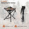Gymax 2-pack Folding Fishing Stools Lightweight Portable Slacker Chairs with Heavy Duty Metal Frame - 3 of 4