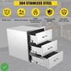Outdoor Kitchen Drawers - Stainless Steel Flush Mount Triple Access BBQ Drawers with Divider Venting Panel - 4 of 4