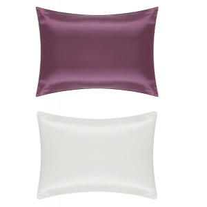 Unique Bargains Silk Soft and Smooth Envelope Closure Pillowcase Queen 20"x30" 2 Pcs - 1 of 4