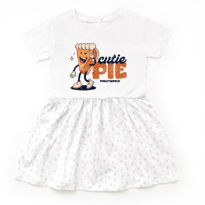 SmileyWorld Cutie Pie Pumpkin Pie - Toddler Graphic Dress and Infant Dress - 1 of 4