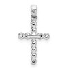 Black Bow Jewelry 14k Yellow or White Gold 1/10 Ctw Diamond Small Cross Pendant, 10x20mm - 3 of 4