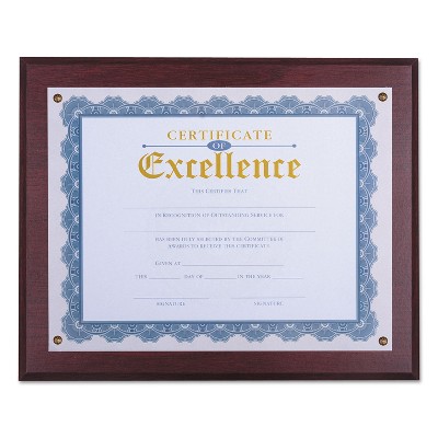 Universal Award Plaque 13 1/3" x 11" Mahogany 76825