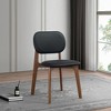 Vynxaria Black Vegan Leather Dining Chairs - Set of 2 for Modern Spaces - 4 of 4