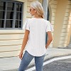 Womens Casual Shirts Loose T Shirts Basic Short Sleeve Crewneck Trendy Tops Cute Clothes Blouse - 2 of 4