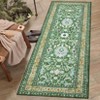 Boho Vintage Area Rug Machine Washable Non Slip  Low Pile Ultra Thin Floor Mat Non Shedding Floral Printed Indoor Carpet - 4 of 4