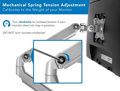 Adjustable Aluminum and Steel Single Monitor Arm Mount