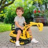 No-Power Ride-On Excavator Digger Toy for Toddlers (18–48 Months), Yellow & Black - 2 of 4