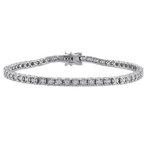 EVERLY JEWELRY | Sterling Silver 1 CT TW Lab-Grown Diamond Tennis Bracelet, 7 inch - 1 of 4